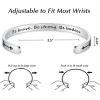 TONY & SANDY Inspirational Bracelets for Women Teen Girls Personalized Gifts for Daughter Granddaughter Mom Sister Friends Stainless Steel Engraved Cuff Birthday Easter Christmas(A – Be brave be strong be badass)