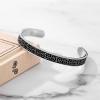 TONY & SANDY Inspirational Bracelets for Women Teen Girls Personalized Gifts for Daughter Granddaughter Mom Sister Friends Stainless Steel Engraved Cuff Birthday Easter Christmas(A – Be fearless – Celtic Knot)