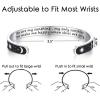 TONY & SANDY Inspirational Bracelets for Women Teen Girls Personalized Gifts for Daughter Granddaughter Mom Sister Friends Stainless Steel Engraved Cuff Birthday Easter Christmas(A – Sun & Moon – You are my sunshine my only sunshine you make me happy when skies..)