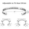 TONY & SANDY Inspirational Bracelets for Women Teen Girls Personalized Gifts for Daughter Granddaughter Mom Sister Friends Stainless Steel Engraved Cuff Birthday Easter Christmas(A – She believed she could so she did)