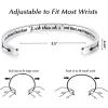 TONY & SANDY Inspirational Bracelets for Women Teen Girls Personalized Gifts for Daughter Granddaughter Mom Sister Friends Stainless Steel Engraved Cuff Birthday Easter Christmas(A Wise Woman Once Said f**k This s**t and she Lived Happily Ever After)