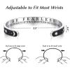 TONY & SANDY Inspirational Bracelets for Women Teen Girls Personalized Gifts for Daughter Granddaughter Mom Sister Friends Stainless Steel Engraved Cuff Birthday Easter Christmas(A – Sun & Moon – Be fearless in the pursuit of what sets your soul on fire)