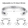 TONY & SANDY Inspirational Bracelets for Women Teen Girls Personalized Gifts for Daughter Granddaughter Mom Sister Friends Stainless Steel Engraved Cuff Birthday Easter Christmas(A – Always remember you’re braver than you believe stronger than … loved more than you know)