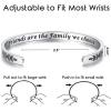 TONY & SANDY Inspirational Bracelets for Women Teen Girls Personalized Gifts for Daughter Granddaughter Mom Sister Friends Stainless Steel Engraved Cuff Birthday Easter Christmas(A – Friends Gifts – Friends are the family we choose)