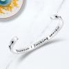 TONY & SANDY Inspirational Bracelets for Women Teen Girls Personalized Gifts for Daughter Granddaughter Mom Sister Friends Stainless Steel Engraved Cuff Birthday Easter Christmas(A – Because I f@cking sparkle)
