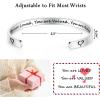 TONY & SANDY Inspirational Bracelets for Women Teen Girls Personalized Gifts for Daughter Granddaughter Mom Sister Friends Stainless Steel Engraved Cuff Birthday Easter Christmas(0 – You are loved you are valued you are beautiful)