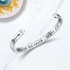 TONY & SANDY Inspirational Bracelets for Women Teen Girls Personalized Gifts for Daughter Granddaughter Mom Sister Friends Stainless Steel Engraved Cuff Birthday Easter Christmas(A – She believed she could so she did)