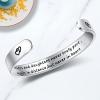 TONY & SANDY Inspirational Bracelets for Women Teen Girls Personalized Gifts for Daughter Granddaughter Mom Sister Friends Stainless Steel Engraved Cuff Birthday Easter Christmas(A – Mom Daughter Gifts – Mothers and daughters never truly part maybe in distance but never in heart)