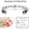 TONY & SANDY Inspirational Bracelets for Women Teen Girls Personalized Gifts for Daughter Granddaughter Mom Sister Friends Stainless Steel Engraved Cuff Birthday Easter Christmas(A – Sun & Moon – Be kind of a b bracelet)