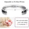 TONY & SANDY Inspirational Bracelets for Women Teen Girls Personalized Gifts for Daughter Granddaughter Mom Sister Friends Stainless Steel Engraved Cuff Birthday Easter Christmas(A – Sun & Moon – Aunt Niece Gifts – The love between an aunt and niece is forever)