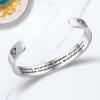 TONY & SANDY Inspirational Bracelets for Women Teen Girls Personalized Gifts for Daughter Granddaughter Mom Sister Friends Stainless Steel Engraved Cuff Birthday Easter Christmas(A – Be strong when you are weak be brave when you are scared be humble…)