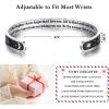 TONY & SANDY Inspirational Bracelets for Women Teen Girls Personalized Gifts for Daughter Granddaughter Mom Sister Friends Stainless Steel Engraved Cuff Birthday Easter Christmas(A – Daughter Gifts – Sun & Moon – Never forget that I love you…)