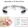 TONY & SANDY Inspirational Bracelets for Women Teen Girls Personalized Gifts for Daughter Granddaughter Mom Sister Friends Stainless Steel Engraved Cuff Birthday Easter Christmas(A – Sun & Moon – Beautiful you can do amazing things)