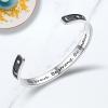 TONY & SANDY Inspirational Bracelets for Women Teen Girls Personalized Gifts for Daughter Granddaughter Mom Sister Friends Stainless Steel Engraved Cuff Birthday Easter Christmas(A – Sun & Moon – Be brave be strong be badass)