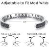 TONY & SANDY Inspirational Bracelets for Women Teen Girls Personalized Gifts for Daughter Granddaughter Mom Sister Friends Stainless Steel Engraved Cuff Birthday Easter Christmas(A – Be fearless – Celtic Knot)