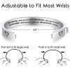TONY & SANDY Inspirational Bracelets for Women Teen Girls Personalized Gifts for Daughter Granddaughter Mom Sister Friends Stainless Steel Engraved Cuff Birthday Easter Christmas(A – Be strong when you are weak be brave when you are scared be humble…)