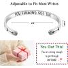 TONY & SANDY Inspirational Bracelets for Women Teen Girls Personalized Gifts for Daughter Granddaughter Mom Sister Friends Stainless Steel Engraved Cuff Birthday Easter Christmas(A – You got this)
