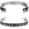 TONY & SANDY Inspirational Bracelets for Women Teen Girls Personalized Gifts for Daughter Granddaughter Mom Sister Friends Stainless Steel Engraved Cuff Birthday Easter Christmas(A – Daughter Gifts – Sun & Moon – Never forget that I love you…)