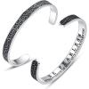 TONY & SANDY Inspirational Bracelets for Women Teen Girls Personalized Gifts for Daughter Granddaughter Mom Sister Friends Stainless Steel Engraved Cuff Birthday Easter Christmas(A – Be fearless – Celtic Knot)