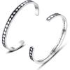 TONY & SANDY Inspirational Bracelets for Women Teen Girls Personalized Gifts for Daughter Granddaughter Mom Sister Friends Stainless Steel Engraved Cuff Birthday Easter Christmas(A – Grandmother Granddaughter Gifts – The love between a grandmother and granddaughter is forever)