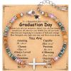 TONY & SANDY Graduation Gifts for Her 2026, Graduation Decorations Cross Bracelets for Women Girls Middle High School College Graduates, With Graduation Cap Box and Meaningful Cards(Graduation – Cross)