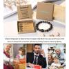 TONY & SANDY Valentines Day Gifts for Him, Natural Stone Bracelets for Men, Boys, Son, Grandson, Nephew, Boyfriend, Dad, Step Dad – Birthday Christmas Easter Gifts for Teens Boys Men Adults(To My Grandson)