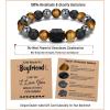 TONY & SANDY Valentines Day Gifts for Him, Natural Stone Bracelets for Men, Boys, Son, Grandson, Nephew, Boyfriend, Dad, Step Dad – Birthday Christmas Easter Gifts for Teens Boys Men Adults(To My Boyfriend)