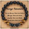 TONY & SANDY Valentines Day Gifts for Him, Natural Stone Bracelets for Men, Boys, Son, Grandson, Nephew, Boyfriend, Dad, Step Dad – Birthday Christmas Easter Gifts for Teens Boys Men Adults(To My Boy)