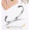 TONY & SANDY Inspirational Bracelets for Women Teen Girls Personalized Gifts for Daughter Granddaughter Mom Sister Friends Stainless Steel Engraved Cuff Birthday Easter Christmas(A – Wave Bracelet – You are loved you are valued …)