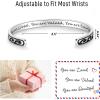 TONY & SANDY Inspirational Bracelets for Women Teen Girls Personalized Gifts for Daughter Granddaughter Mom Sister Friends Stainless Steel Engraved Cuff Birthday Easter Christmas(A – Wave Bracelet – You are loved you are valued …)