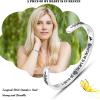 TONY & SANDY Inspirational Bracelets for Women Teen Girls Personalized Gifts for Daughter Granddaughter Mom Sister Friends Stainless Steel Engraved Cuff Birthday Easter Christmas(A – Memorial gifts – A piece of my heart is in heaven)