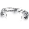 TONY & SANDY Inspirational Bracelets for Women Teen Girls Personalized Gifts for Daughter Granddaughter Mom Sister Friends Stainless Steel Engraved Cuff Birthday Easter Christmas(Memorial Gifts – Whisper I love you to a butterfly and it will fly to heaven to deliver your message)