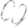 TONY & SANDY Inspirational Bracelets for Women Teen Girls Personalized Gifts for Daughter Granddaughter Mom Sister Friends Stainless Steel Engraved Cuff Birthday Easter Christmas(A – Memorial gifts – A piece of my heart is in heaven)