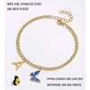 Ankle Bracelets for Women – Initial 18K Gold Plated Anklet for Women Teen Girls Waterproof Figaro Chain Gold Anklet Personalized Summer Foot Jewelry Mothers Day Birthday Gifts for Her Mom Daughter, A